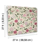 Rifle Paper Co. Roses - Linen Wallpaper | Buy Online Rifle Paper Co. Roses wallpaper, color Linen, SKU RF7541