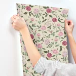 Rifle Paper Co. Roses - Linen Wallpaper | Buy Online Rifle Paper Co. Roses wallpaper, color Linen, SKU RF7541