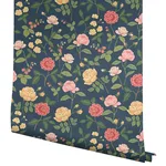 Rifle Paper Co. Roses - Navy Wallpaper | Buy Online Rifle Paper Co. Roses wallpaper, color Navy, SKU RF7544