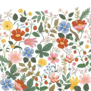Rifle Paper Co. Strawberry Fields wallpaper, color White, SKU PSW1334M