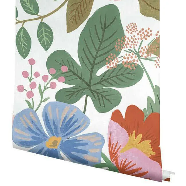 Rifle Paper Co. Strawberry Fields wallpaper, color White, SKU PSW1334M