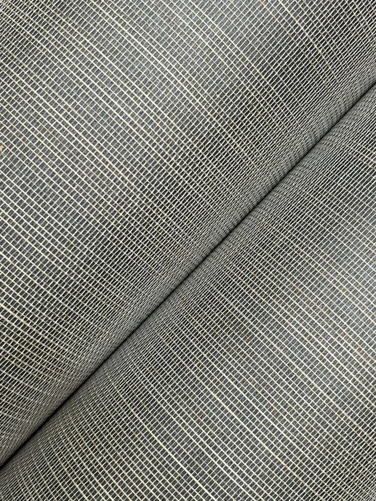 Ronald Redding Abaca Weave wallpaper, color Charcoal, SKU GL0504GV