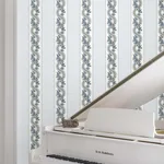 Ronald Redding Abbey's Garland - Aqua Wallpaper | Buy Online Ronald Redding Abbey's Garland wallpaper, color Aqua, SKU MX9692