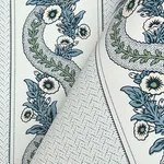 Ronald Redding Abbey's Garland - Aqua Wallpaper | Buy Online Ronald Redding Abbey's Garland wallpaper, color Aqua, SKU MX9692