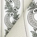 Ronald Redding Abbey's Garland - Black & White Wallpaper | Buy Online Ronald Redding Abbey's Garland wallpaper, color Black & White, SKU MX9691