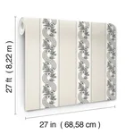 Ronald Redding Abbey's Garland - Black & White Wallpaper | Buy Online Ronald Redding Abbey's Garland wallpaper, color Black & White, SKU MX9691
