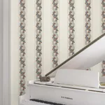 Ronald Redding Abbey's Garland - Coral Wallpaper | Buy Online Ronald Redding Abbey's Garland wallpaper, color Coral, SKU MX9696