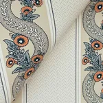 Ronald Redding Abbey's Garland - Coral Wallpaper | Buy Online Ronald Redding Abbey's Garland wallpaper, color Coral, SKU MX9696