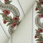 Ronald Redding Abbey's Garland - Red & Green Wallpaper | Buy Online Ronald Redding Abbey's Garland wallpaper, color Red & Green, SKU MX9693
