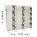 Ronald Redding Abbey's Garland wallpaper, color Ruby, SKU MX9694