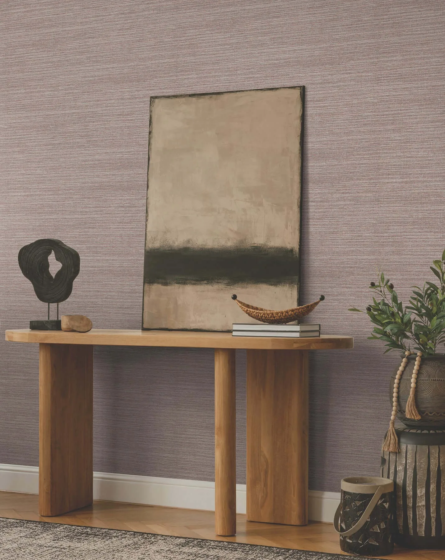 Ronald Redding Amyra Silk - Fig Wallpaper | Buy Online Ronald Redding Amyra Silk wallpaper, color Fig, SKU ZA8095N