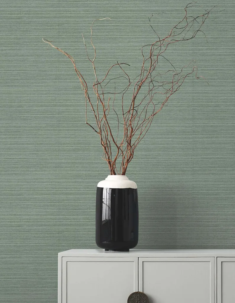 Ronald Redding Amyra Silk wallpaper, color Sage, SKU ZA8096N
