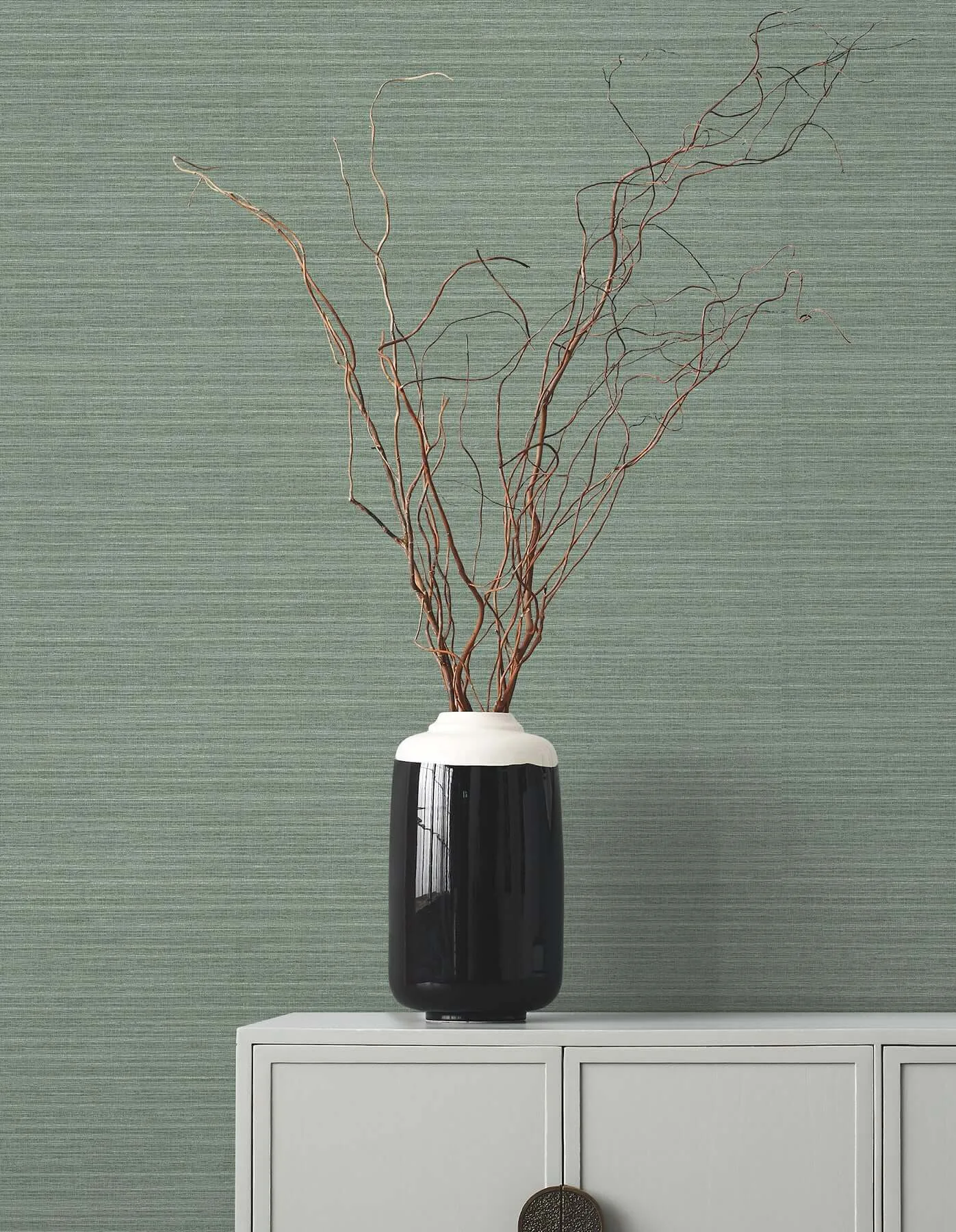 Ronald Redding Amyra Silk wallpaper, color Sage, SKU ZA8096N
