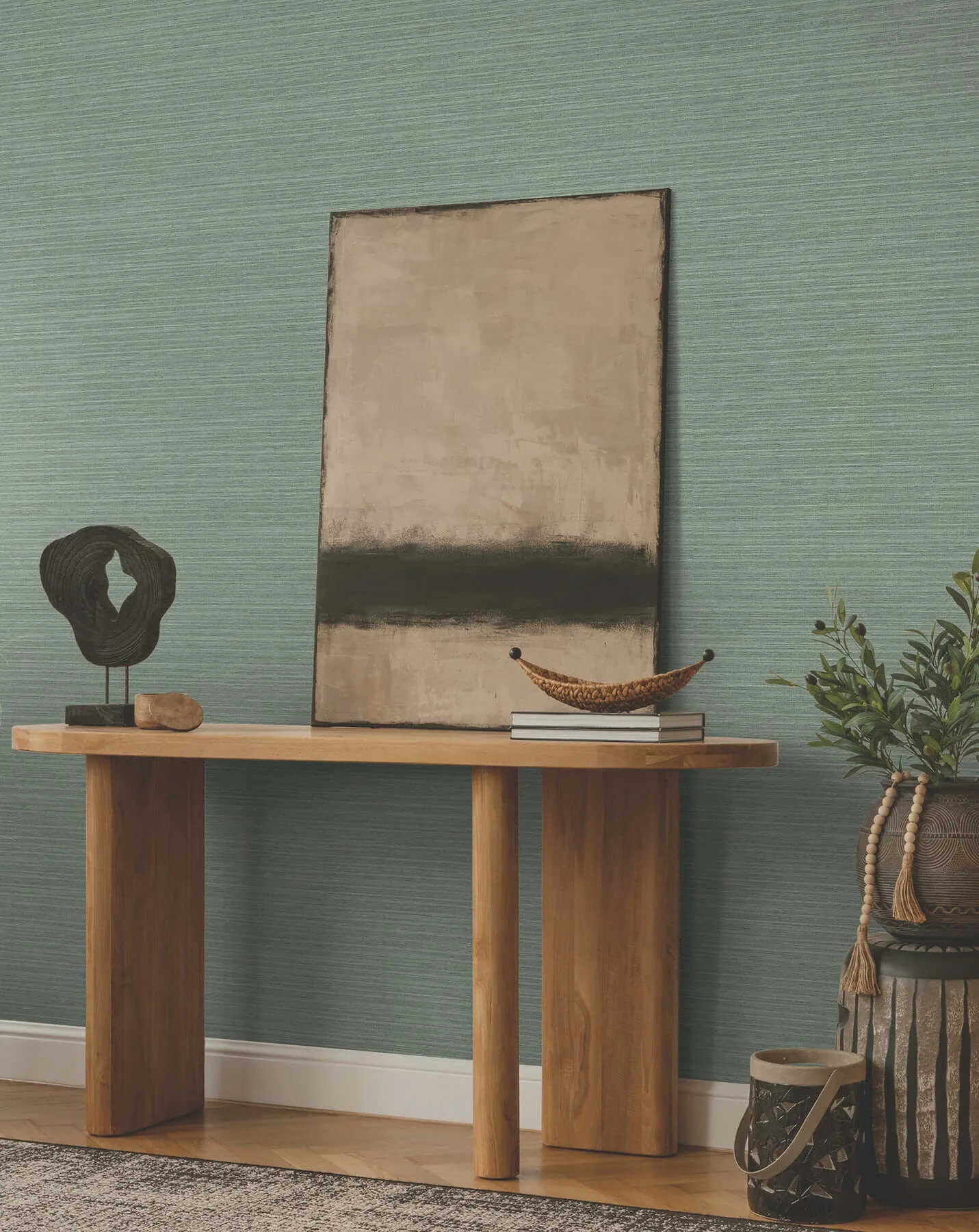 Ronald Redding Amyra Silk - Sage Wallpaper | Buy Online Ronald Redding Amyra Silk wallpaper, color Sage, SKU ZA8096N