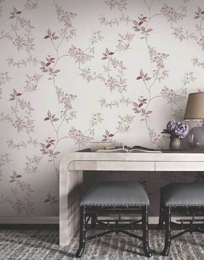 Ronald Redding April Blossom wallpaper, color Cream, SKU ZA8076
