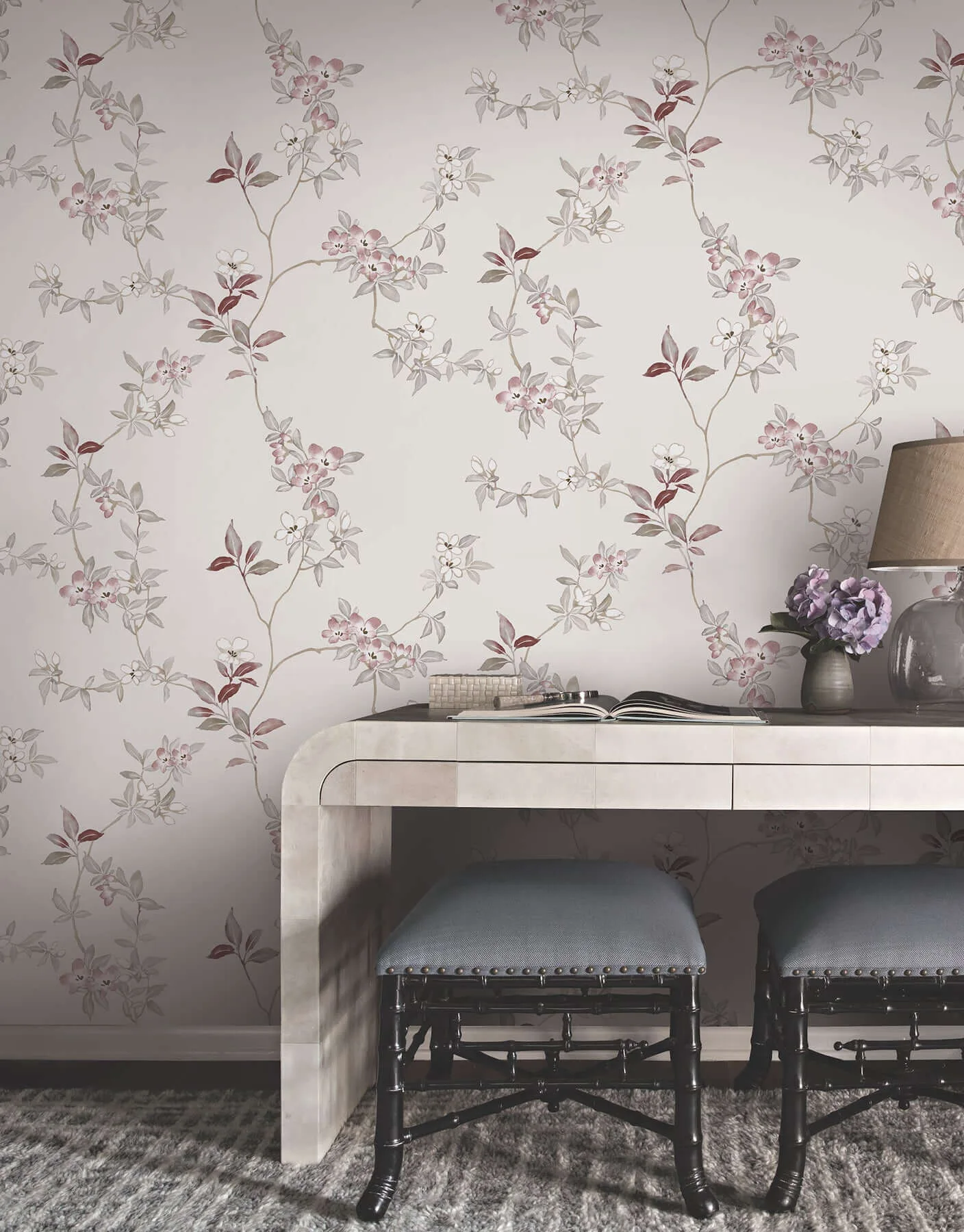 Ronald Redding April Blossom wallpaper, color Cream, SKU ZA8076