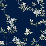 Ronald Redding April Blossom wallpaper, color Navy, SKU ZA8071