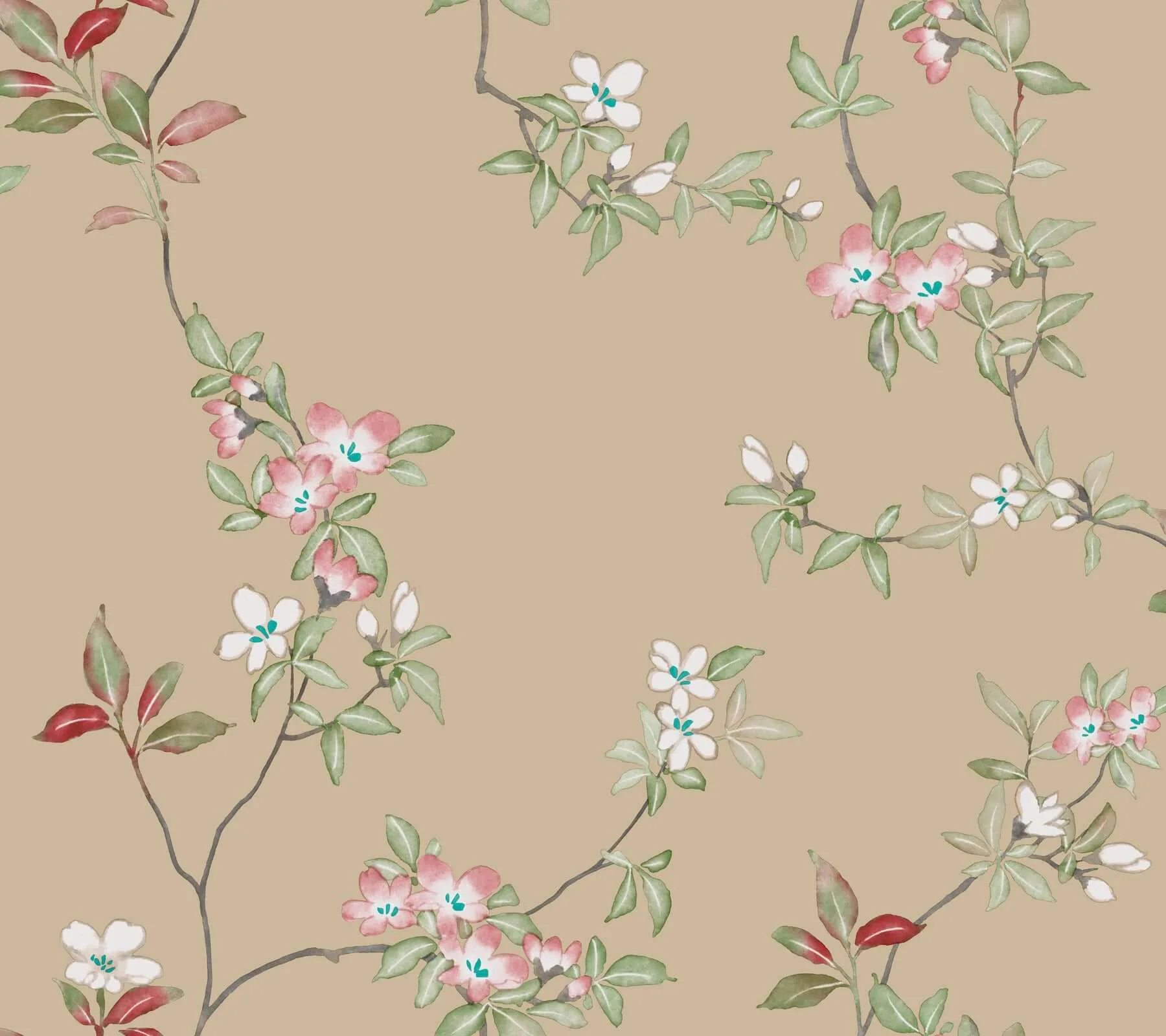 Ronald Redding April Blossom wallpaper, color Sand, SKU ZA8073
