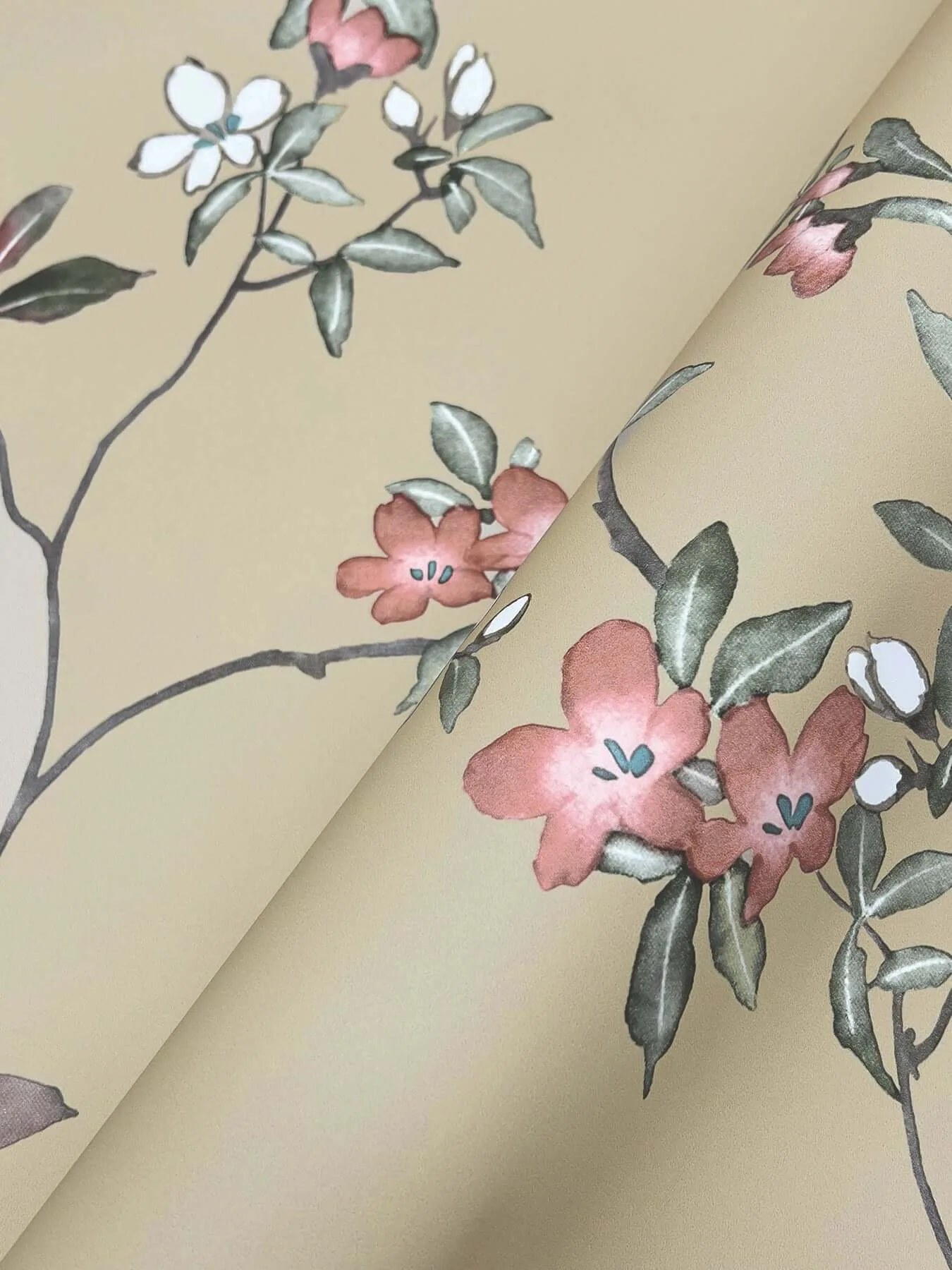 Ronald Redding April Blossom - Sand Wallpaper | Buy Online Ronald Redding April Blossom wallpaper, color Sand, SKU ZA8073