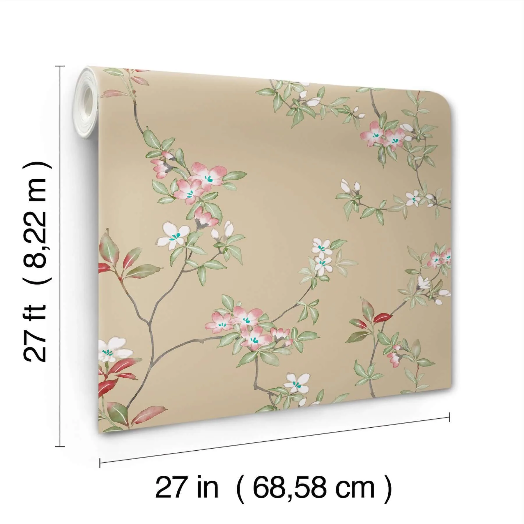 Ronald Redding April Blossom - Sand Wallpaper | Buy Online Ronald Redding April Blossom wallpaper, color Sand, SKU ZA8073