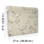 Ronald Redding April Blossom - Taupe Wallpaper | Buy Online Ronald Redding April Blossom wallpaper, color Taupe, SKU ZA8075