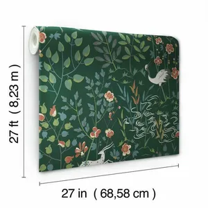Ronald Redding Aspen wallpaper, color Dark Green, SKU HO2126