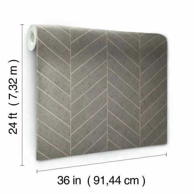 Ronald Redding Atelier Herringbone - Grey Wallpaper | Buy Online Ronald Redding Atelier Herringbone wallpaper, color Grey, SKU HO2110