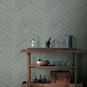 Ronald Redding Atelier Herringbone wallpaper, color Light Grey, SKU HO2106