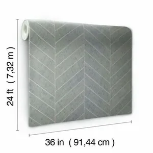 Ronald Redding Atelier Herringbone wallpaper, color Light Grey, SKU HO2106