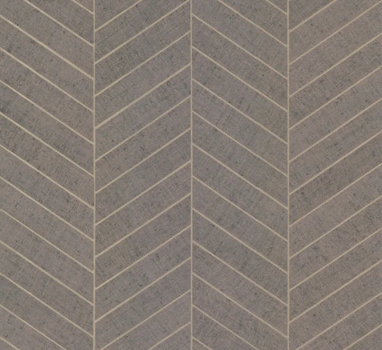 Ronald Redding Atelier Herringbone wallpaper, color Natural Grey, SKU HO2110GV