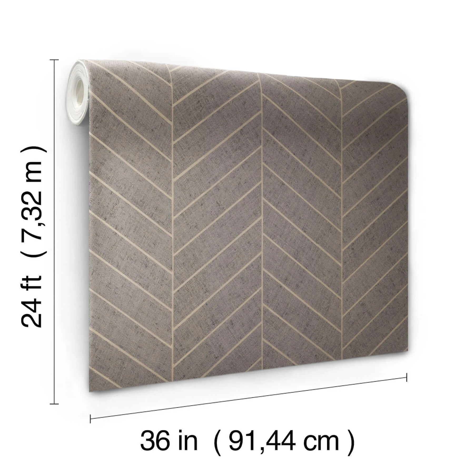 Ronald Redding Atelier Herringbone - Natural Grey Wallpaper | Buy Online Ronald Redding Atelier Herringbone wallpaper, color Natural Grey, SKU HO2110GV