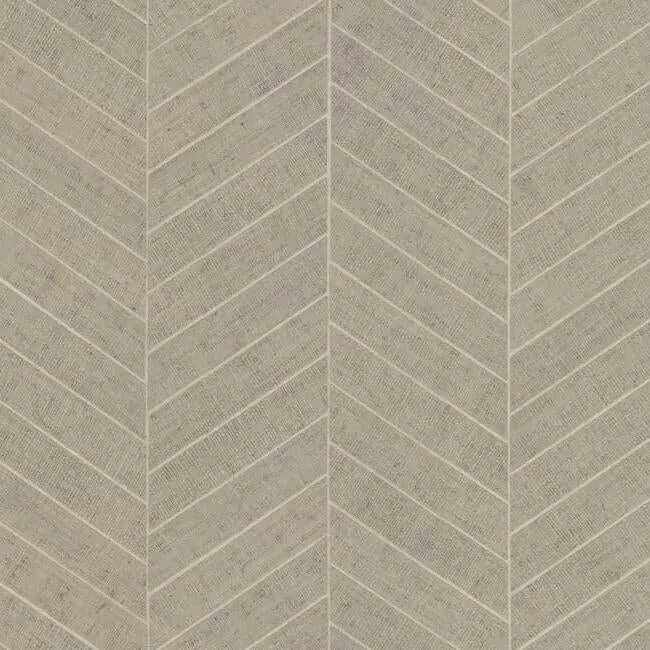 Ronald Redding Atelier Herringbone wallpaper, color Off White, SKU HO2109