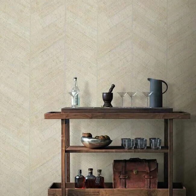 Ronald Redding Atelier Herringbone - White Wallpaper | Buy Online Ronald Redding Atelier Herringbone wallpaper, color White, SKU HO2108