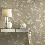 Ronald Redding Bird & Blossom Chinoserie - Brown Wallpaper | Buy Online Ronald Redding Bird & Blossom Chinoserie wallpaper, color Brown, SKU KT2172