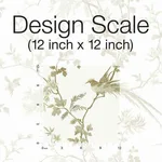 Ronald Redding Bird & Blossom Chinoserie wallpaper, color White & Gold, SKU KT2174