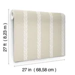 Ronald Redding Braided Stripe - Beige Wallpaper | Buy Online Ronald Redding Braided Stripe wallpaper, color Beige, SKU GT4544