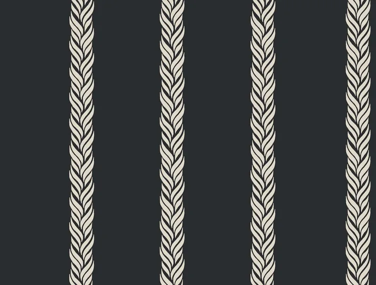 Ronald Redding Braided Stripe wallpaper, color Black, SKU GT4542