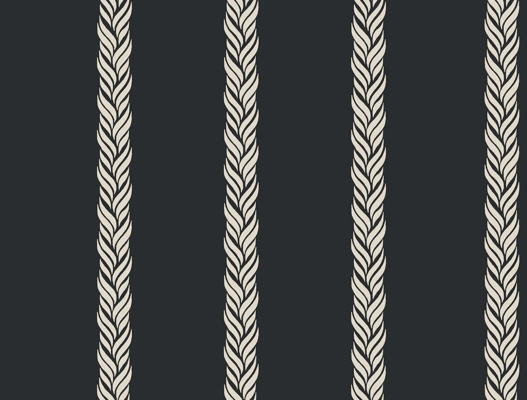 Ronald Redding Braided Stripe wallpaper, color Black, SKU GT4542
