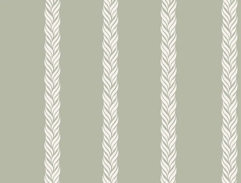 Ronald Redding Braided Stripe wallpaper, color Green, SKU GT4541