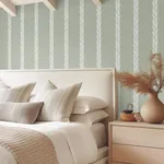 Ronald Redding Braided Stripe - Green Wallpaper | Buy Online Ronald Redding Braided Stripe wallpaper, color Green, SKU GT4541