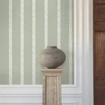 Ronald Redding Braided Stripe - Green Wallpaper | Buy Online Ronald Redding Braided Stripe wallpaper, color Green, SKU GT4541