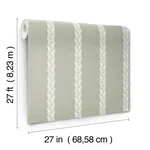 Ronald Redding Braided Stripe - Green Wallpaper | Buy Online Ronald Redding Braided Stripe wallpaper, color Green, SKU GT4541