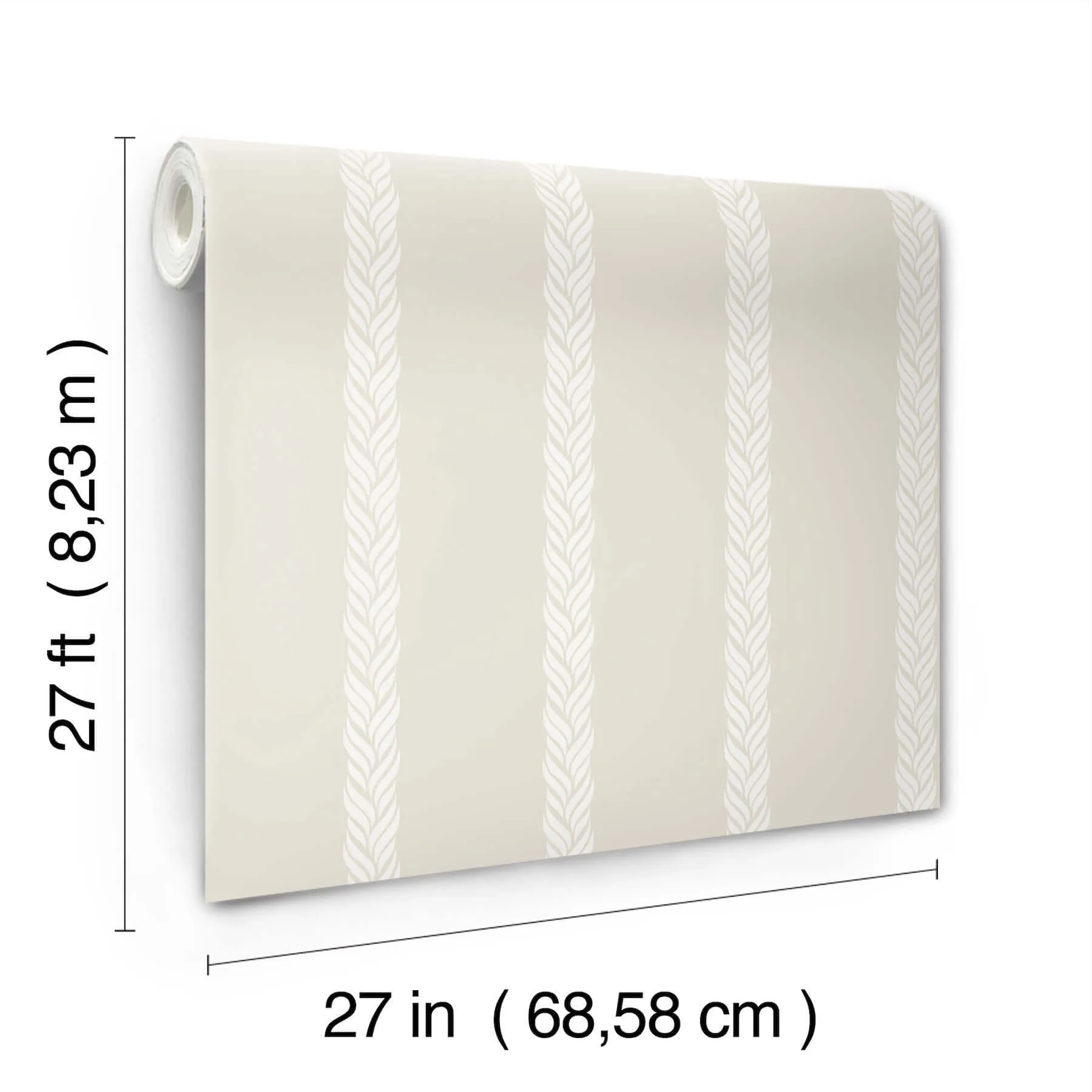 Ronald Redding Braided Stripe - Tan Wallpaper | Buy Online Ronald Redding Braided Stripe wallpaper, color Tan, SKU GT4545