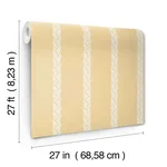 Ronald Redding Braided Stripe - Yellow Wallpaper | Buy Online Ronald Redding Braided Stripe wallpaper, color Yellow, SKU GT4543