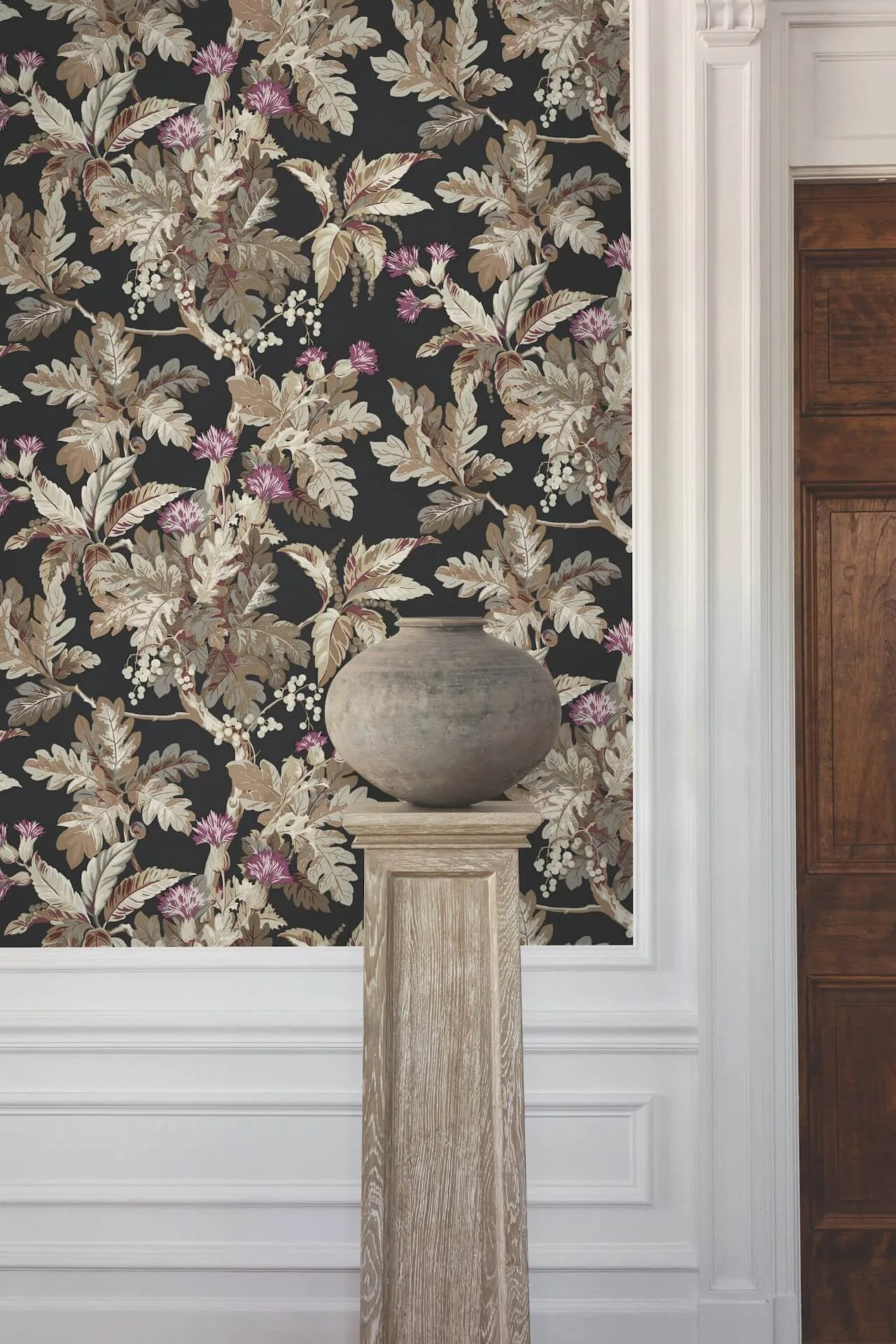 Ronald Redding Briarwood wallpaper, color Black, SKU GT4521