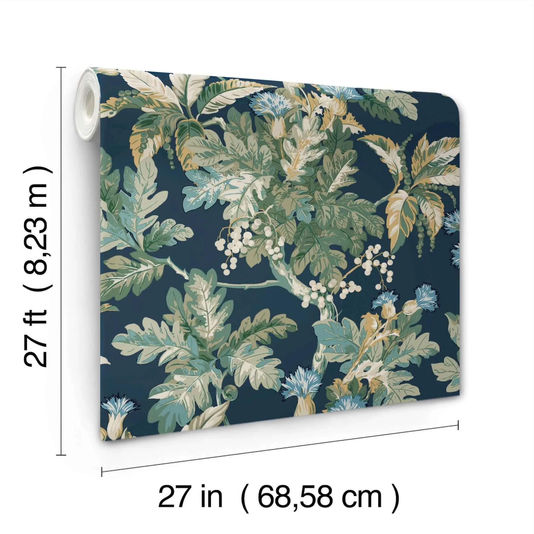 Ronald Redding Briarwood - Navy Wallpaper | Buy Online Ronald Redding Briarwood wallpaper, color Navy, SKU GT4523
