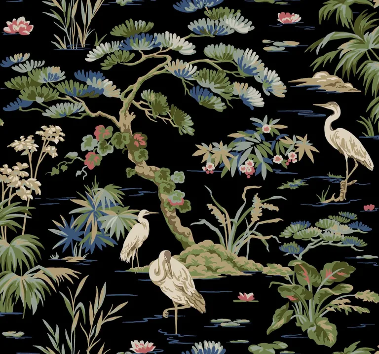 Ronald Redding Bridgewater wallpaper, color Black, SKU GT4535