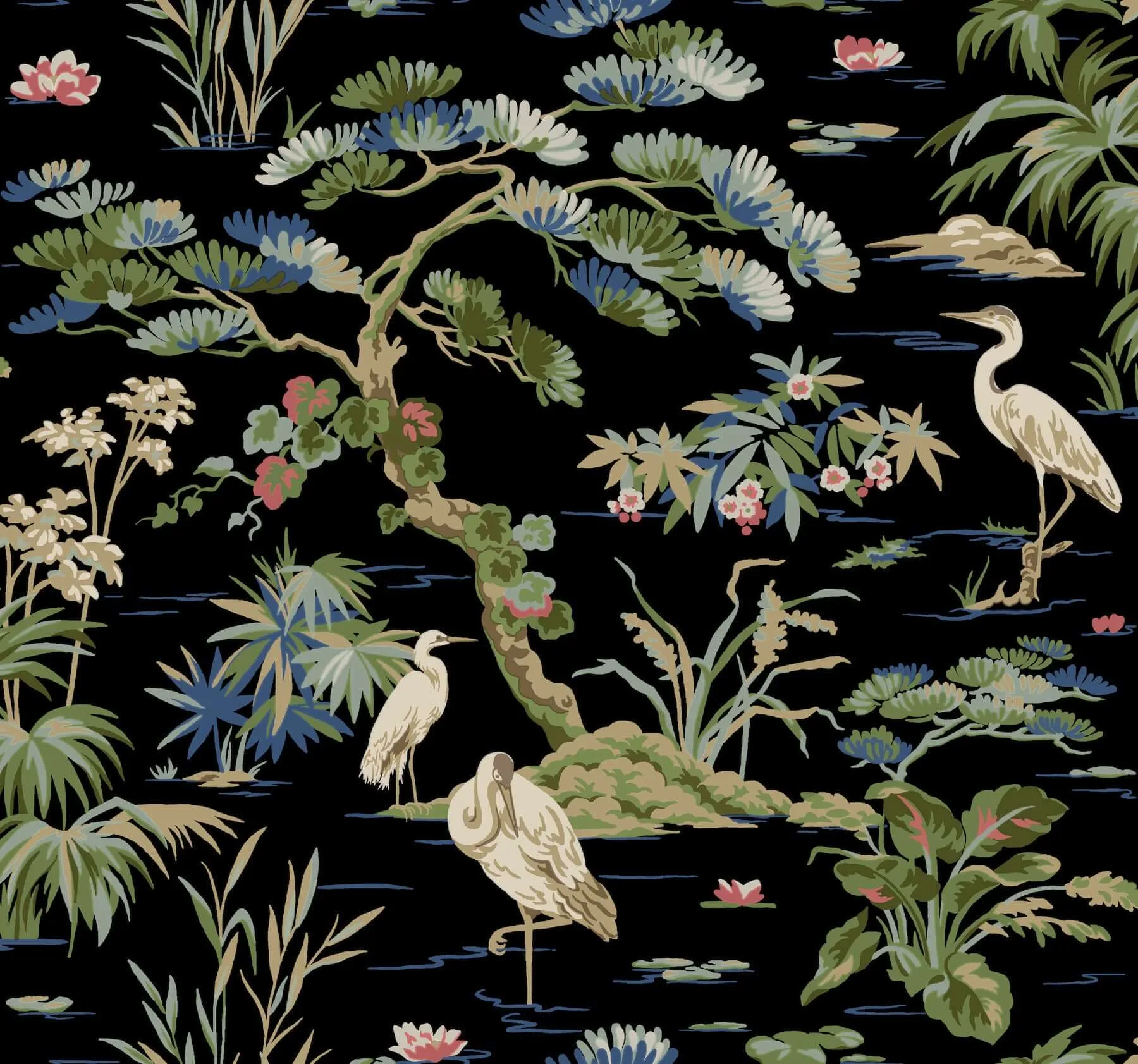 Ronald Redding Bridgewater wallpaper, color Black, SKU GT4535