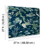 Ronald Redding Bridgewater - Navy Wallpaper | Buy Online Ronald Redding Bridgewater wallpaper, color Navy, SKU GT4531