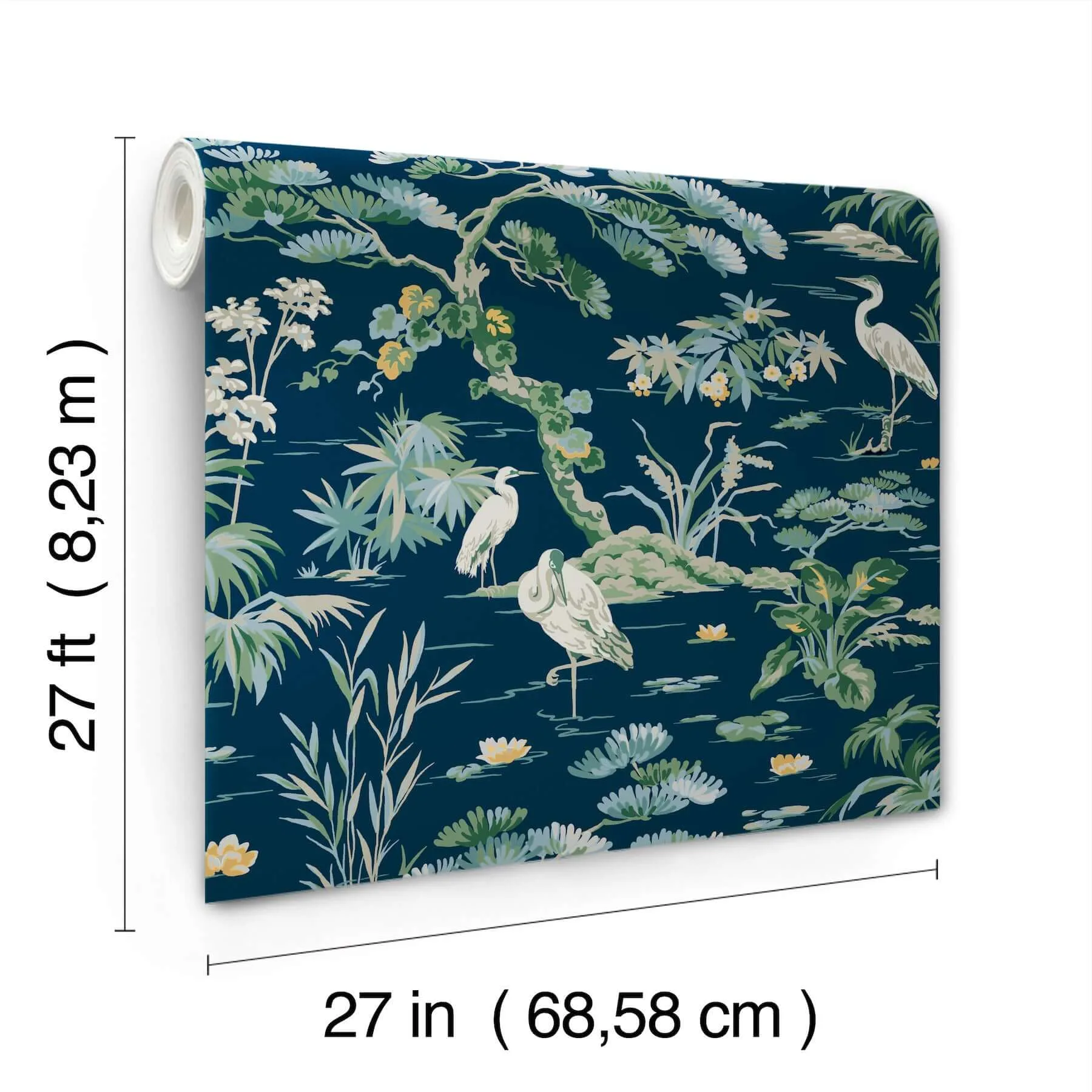 Ronald Redding Bridgewater - Navy Wallpaper | Buy Online Ronald Redding Bridgewater wallpaper, color Navy, SKU GT4531
